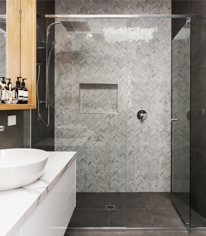 Herringbone Bathroom Tiles