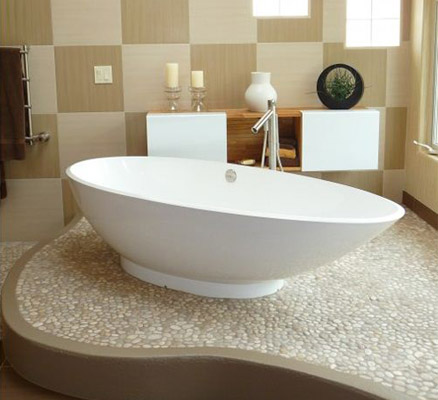 Pebble Tile Natural Stone, Is Pebble Tile Good For Shower Floor