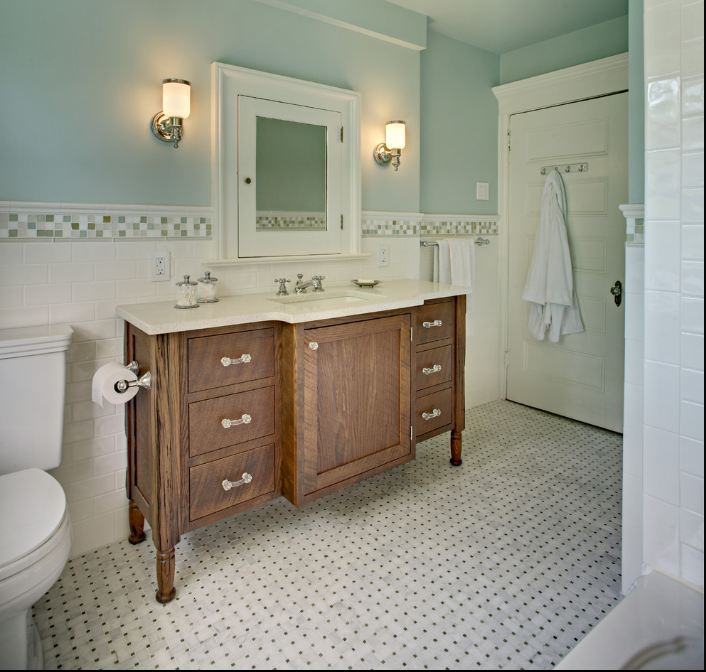 Latest Bathroom Tile Trends At Your, Basket Weave Tile In Small Bathroom