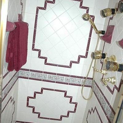 Ceramic tile shower