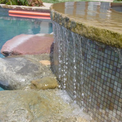 Glass mosaic pool