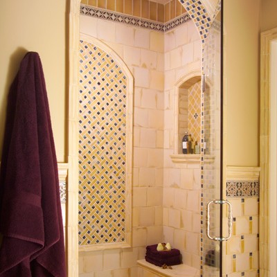 Handmade tile shower