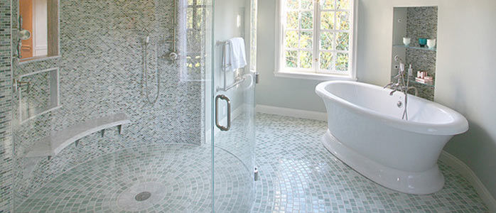 Shower Floor Tile Walk In Ideas Westsidetile Com - How To Install Ceramic Tile Bathroom Shower Floor